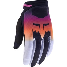 Fox Racing Flora Motocross-Handschuh für Jugendliche, Mädchen, Schwarz/Rosa, Größe L