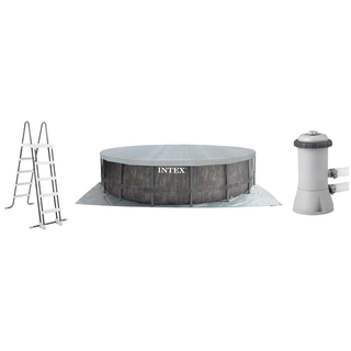 Intex Prism Greywood Pool Set 457 x 122 cm inkl. Kartuschenfilteranlage