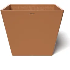 POTS&MORE Pflanztopf Prismo 40 (40,8 cm, quadratische Form, Farbe Terrakotta, Höhe 33,2 cm, Übertopf Kunststoff, für Zimmerpflanzen) VP024003