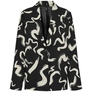 ONLY Damen Onlnova Life Elite L/S PIMO Blazer, Black/AOP:592 Charm Boho, 40