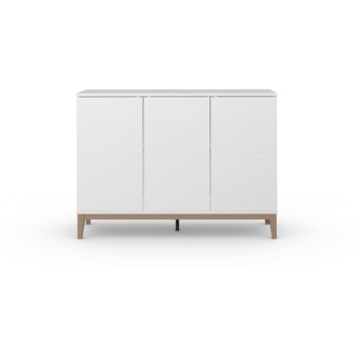 Andas Sideboard »Maryd«, (1 St.), Kommode, Untergestell in Holzoptik, Breite 120 cm, weiß