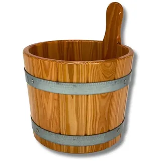 blumenberg gmbh Sauna-Aufgusskübel / Saunaeimer aus Lärche hygieneversiegelt 5 Liter
