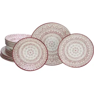 CreaTable Mexico Tafelservice 18-tlg. rostfarben/weiß