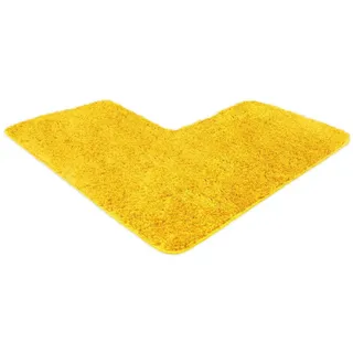 WohnDirect Eckbadematte Florenz , Gelb , Textil , 100x100 cm , Oeko-Tex® Standard 100 , Heimtextilien, Badtextilien, Badematten