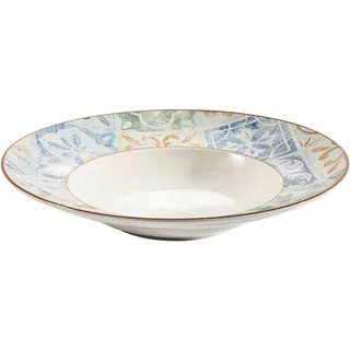 Ritzenhoff Breker Pastateller , Blau, Gelb, Grün , Keramik , Mosaik , rund , Lfgb , lebensmittelecht , Geschirr, Teller, Pastateller