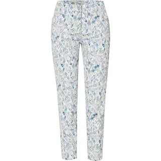 Toni Fashion Perfect Shape 7/8 Damen Slim Fit Jeans mit floralem Druck, Stretch - Bunt