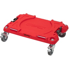 Qbrick System Pro Transport Platform Red Ultra HD Transportroller Rollbrett Transportbrett Aus Kunststoff 100 kg Tragkraft Rot 50,6 x 32,5 x 14 cm
