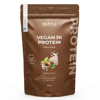 Vegan 3K Protein Haselnuss Pulver 1000 g