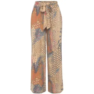 Buffalo Palazzohose Damen orange-blau-bedruckt Gr.38