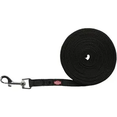 Trixie Tracking leash rubberised S-M: 5 m/15 mm - black