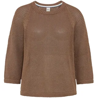 BRAX Damen Style Nala Organic Solid Cotton Ajour Pullover