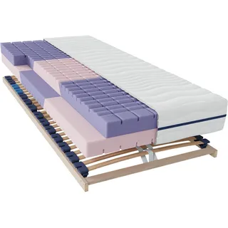 Sleeptex Matratzenset , Holz , 2-teilig , Birke, Buche , H2 + H3 , Höhe ca. 18 cm , 90x200 cm , Bezug abnehmbar/waschbar, Wendematratze,Federleisten mit Duokappen, Mittelgurt, individuelle Liegehärteeinstellung, nicht verstellbar , Schlafzimmer, Matratzensets