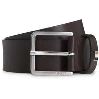 BOSS Herren Ther-Flag-E Sz35 Gürtel aus italienischem Leder mit Signature-Streifen an der Schlaufe Dunkelbraun 115