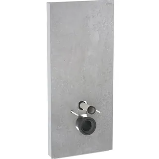 Geberit Monolith Sanitärmodul für Wand-WC, 114cm, Wasseranschluss hinten mittig, mit Anschlussstutzen, 131.031.JV.5, Farbe: Steinzeug Betonoptik / Aluminium
