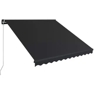 vidaXL Einziehbare Markise Handbetrieben 350 x 250 cm Anthrazit - Grau