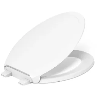 Kohler 4734-RL-0 Rutledge Readylatch Toilettensitz, geräuschlos, länglich, Weiß