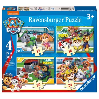 Ravensburger 6936 Kinderpuzzle 12, 16, 20, 24 Teile - Paw Patrol 4-in-1 Puzzlebox