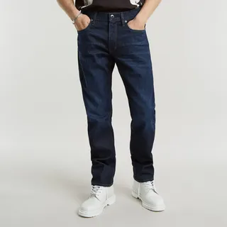 G-STAR Straight-Jeans "Mosa Straight" mit hellen Nähten, worn in hourglass