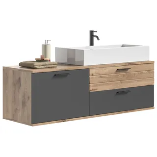 xonox.home Waschtisch Mason 140 x 62 x 48 cm Grau