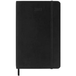 Moleskine Wochenplaner 2023, 12-Monats-Wochenkalender, Wochenplaner und Notizbuch, Softcover, Taschenformat 9 x 14 cm, Farbe Schwarz