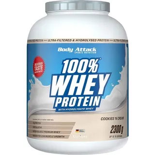 Body Attack 100% Whey Protein Cookies & Cream Pulver 2300 g