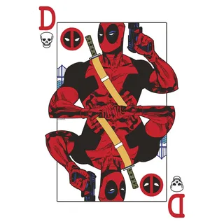 KOMAR Wandbild Marvel Deadpool Jack of All Trades 30 cm x 40 cm Rot