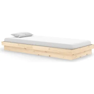vidaXL Massivholzbett 90x200 cm - Braun