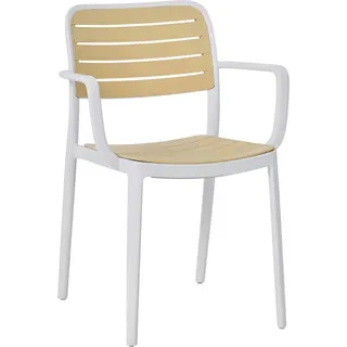 Kondela Stapelstuhl Kardos Typ 2 - weiß / beige - Weiß