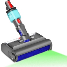 Italdos Waschbürste, kompatibel mit Dyson V7, V8, V10, V11, V15, elektrischer Wischkopf, nass und trocken, mit grünem Licht, reinigt und trocknet harte Böden