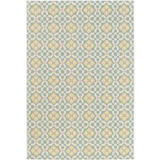 Steffensmeier Outdoorteppich 120/170 cm Nilla , Gelb , Textil , Floral , Rechteckig , 120x170 cm , wasserabweisend , Teppiche und Böden, Teppiche, Outdoorteppiche