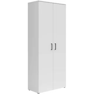 Carryhome Mehrzweckschrank , Weiß , Kunststoff , 5 Fächer , 80x195x40 cm , FSC Mix , stehend , Waschküche, Mehrzweckschränke