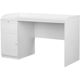 Home Affaire Schreibtisch Aalborg, im Landhausstil, mit Schublade, erhöhte Tischumrandung, Breite 140 cm weiß