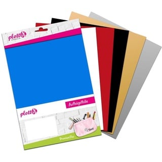 plottiX PremiumFlex Aufbügelfolie farbsortiert Flex-Folie 20,0 x 30,0 cm, 6 St.