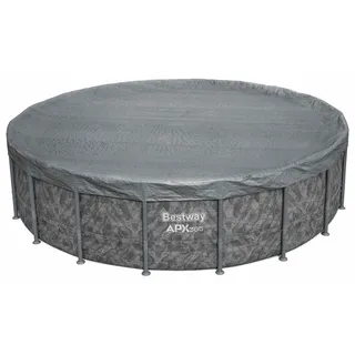 Bestway Poolabdeckung Ø5,49 m Rund Polyester Grau - Grau