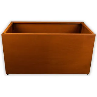 KÖHKO® Designer Hochbeet Rahmen aus Cortenstahl als Bausatz TROG 150x50x40 CM