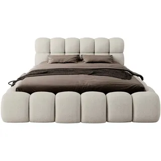 Fedve Polsterbett Isny 140x200 cm, Beige , Textil , 140x200 cm , Schlafzimmer, Betten, Polsterbetten