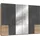 Drehtürenschrank Level by fresh to go 300 x 216 x 58 cm Grau