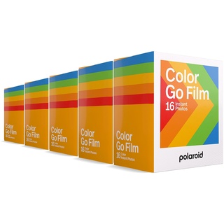 Polaroid Go Color Film - 80 Fotos - 5 Doppelpackungen Großpackung Film (6205) - Nur kompatibel mit Polaroid Go Kamera