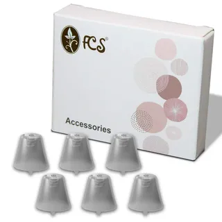 Siemens/Signia Click Sleeves Schirmchen - neue Farbe rauchgrau - 6er Pkg für Siemens Signia Silk Primax Click - CIC