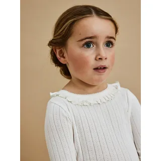 Lil' Atelier Name IT Mädchen, Nmfrachel NIS Slim Top Lil Noos Langarmshirt, coconut milk, 104, EU