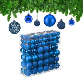 Relaxdays Christbaumschmuck, Weihnachtskugeln-Set (150 -teilig)