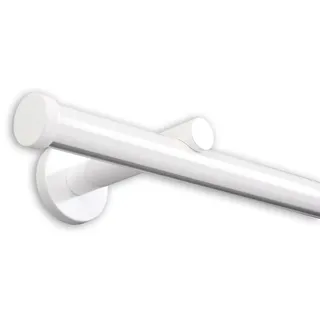 deco-raum Vorhangstange Kappe 1-läufig Ø 20 mm 180 cm Weiß