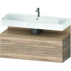 Duravit Qatego Waschtischunterbau, 1 Auszug und 1 Schublade, 1190x470x590mm, Nische Eiche Natur, QA4396030, Farbe: Eiche Marmoriert