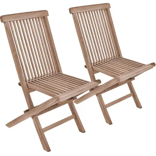 Teako Design Klappstuhl Alessandria aus Teakholz – Witterungsbeständig, Klappbar & Praktisch für Garten & Terrasse