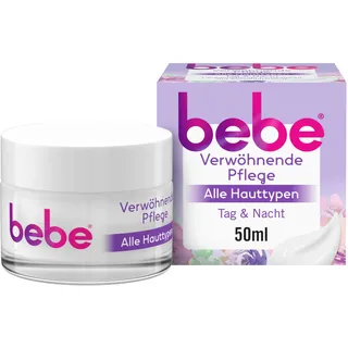 bebe verwöhnende Pflege 50ml, langanhaltende Feuchtigkeitsspendende Gesichtspflege mit Mondblütenduft für ein angenehmes, weiches Hautgefühl für alle Hauttypen