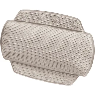 Spirella - Badewannenkissen Alaska Mit 8 Saugnäpfen Antibakteriell - Rutschhemmend Waschbar - Taupe - 23 x 32 cm