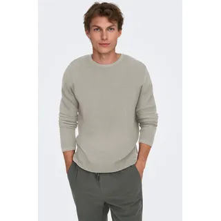 ONLY & SONS Strickpullover »ONSERIC REG 12 STRUC CREW KNIT«, beige