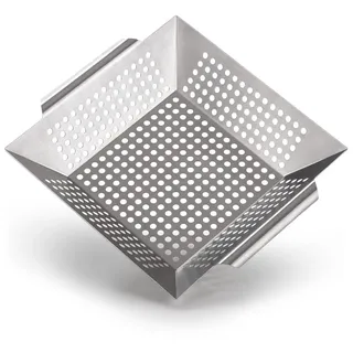 Blumtal Grillkorb Baestis 30/34/6 cm, groß , Metall , Rechteckig , 34x6x30 cm , Lfgb , Grills, Grillzubehör