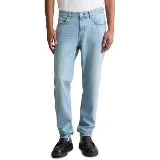 Tapered-fit-Jeans MARC O'POLO DENIM, Herren, Gr. 30, Länge 32, blau (light blau), Denim/Jeans, Obermaterial: 99% Baumwolle, 1% Elasthan, Jeans Tapered-fit-Jeans, mit dezenter Waschung
