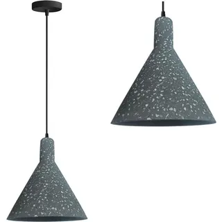 tooLight Pendellampe App995-1Cp Beton Runden 1-Lichtquelle E27 18X18X21-100Cm Einstellbar - Grau